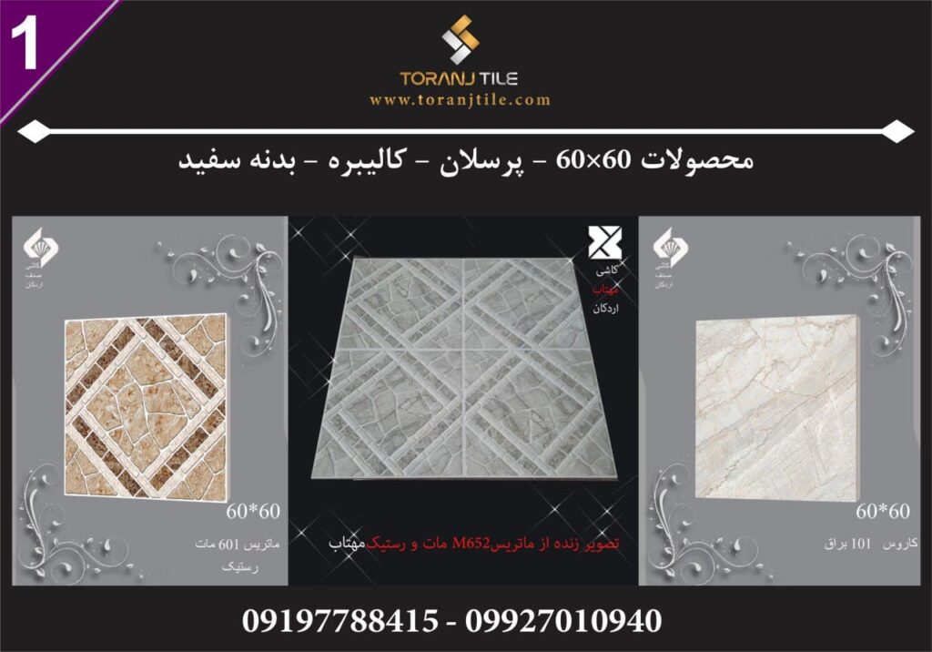 پکیج محصولات 60 در 60 کارخانه صدف اردکان