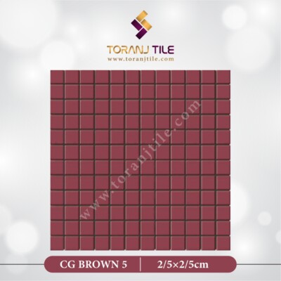سرامیک کاشی استخری مربعی CG BROWN 5