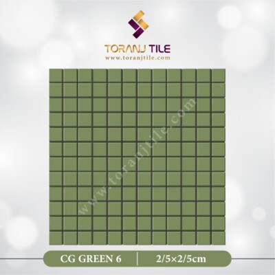 سرامیک کاشی استخری مربعی CG GREEN 6