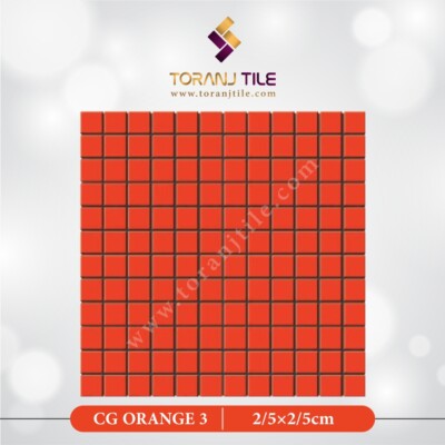 سرامیک کاشی استخری مربعی CG ORANGE 3