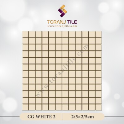 سرامیک کاشی استخری مربعی CG WHITE 2