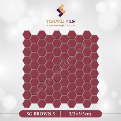 سرامیک کاشی استخری شش ضلعی البرز SG BROWN 5