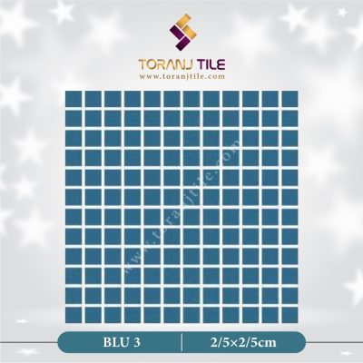 کاشی استخری گلدیس BLU 3 مربع ساده