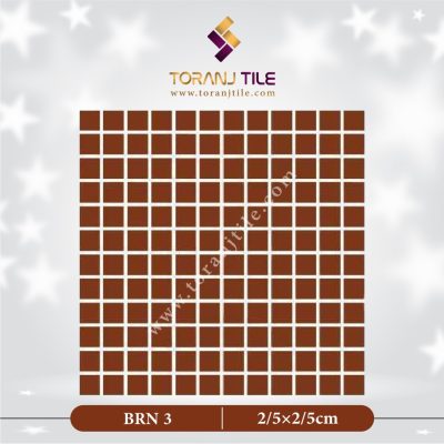 کاشی استخری گلدیس BRN 3 مربع ساده