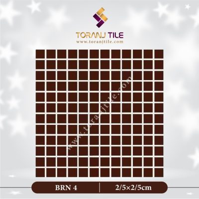 کاشی استخری گلدیس BRN 4 مربع ساده