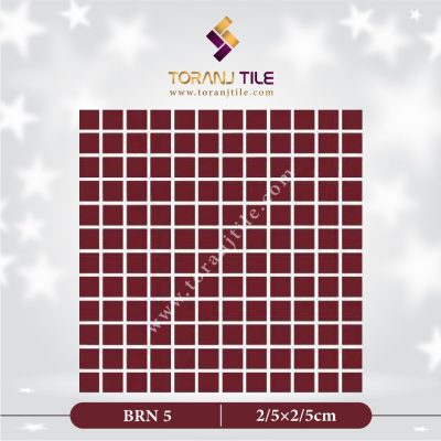 کاشی استخری گلدیس BRN 5 مربع ساده