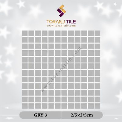 کاشی استخری گلدیس GRY 2 مربع ساده