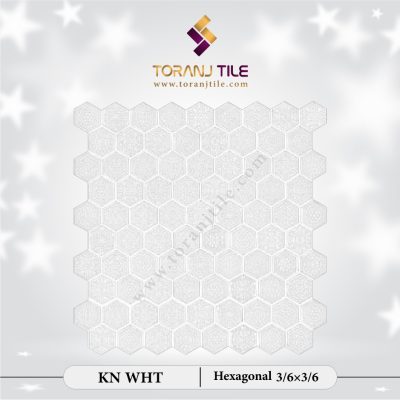 کاشی استخری گلدیس شش ضلعی WHT تک رنگ رستیک