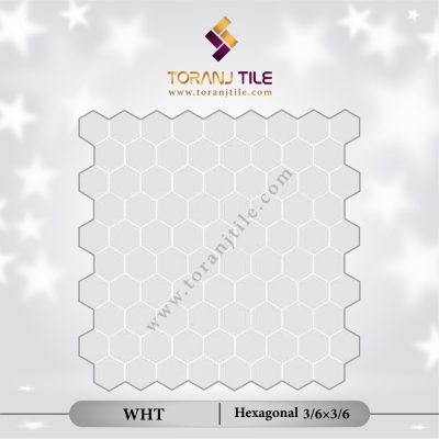 کاشی استخری گلدیس شش ضلعی WHT تک رنگ