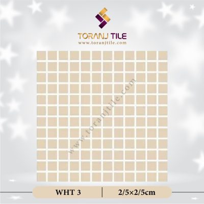 کاشی استخری گلدیس WHT 3 مربع ساده