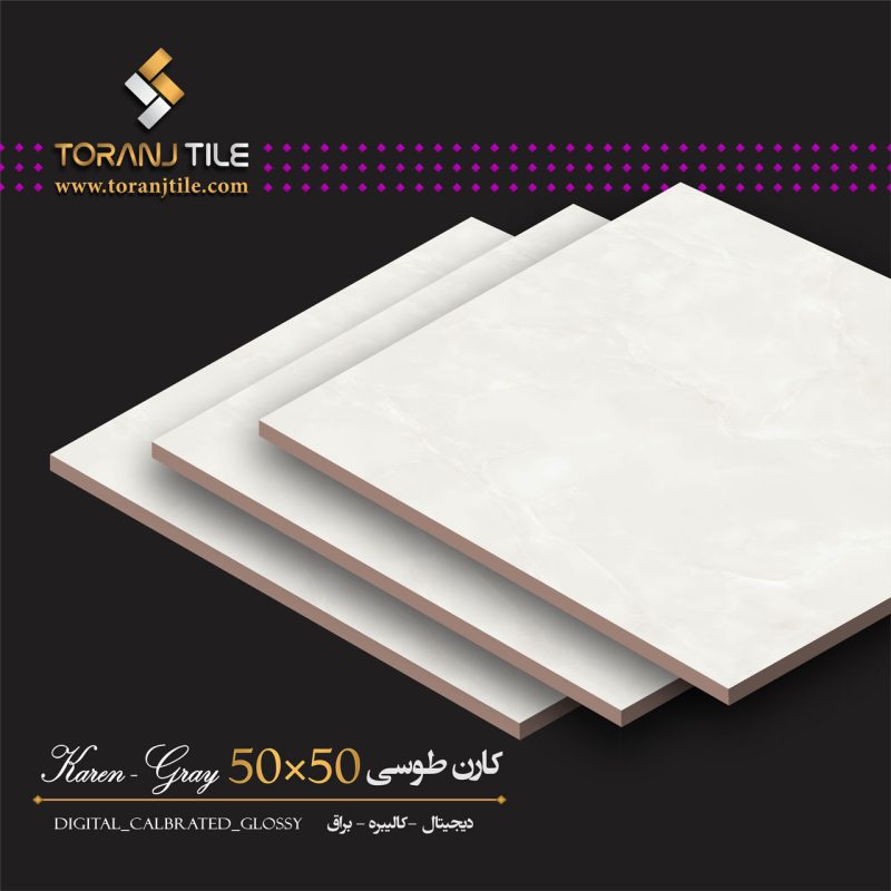 سرامیک کف کارن طوسی روشن